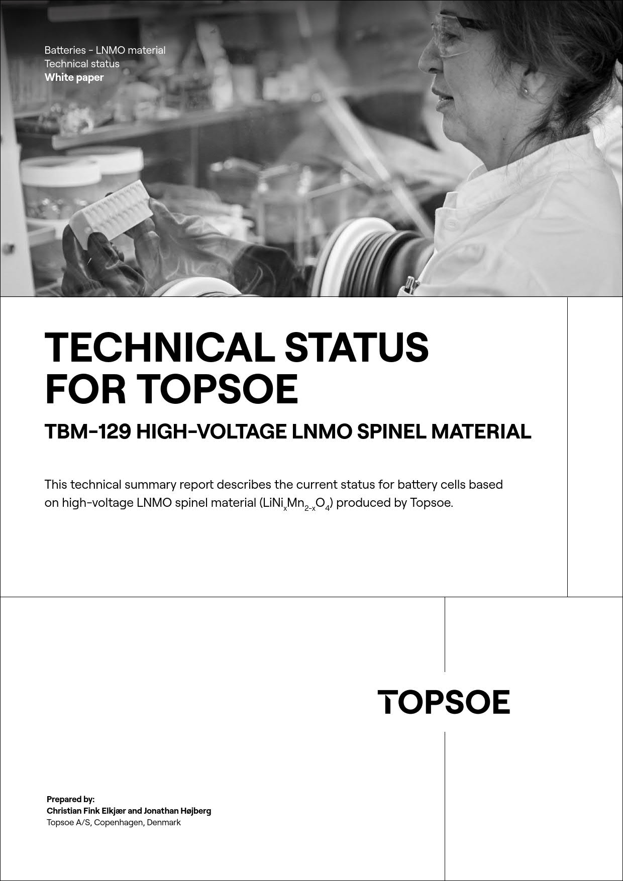 Technical status for LNMO material 