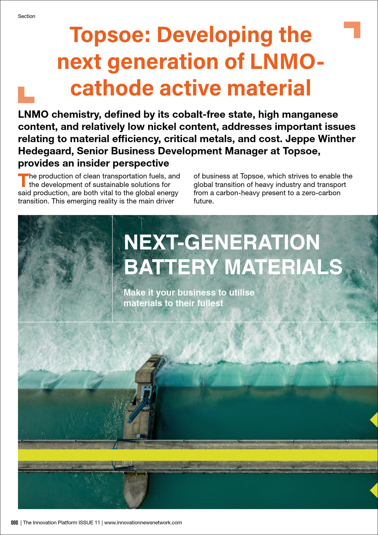 Innovation News Network article_ Developing the next generation of LNMOcathode active material
