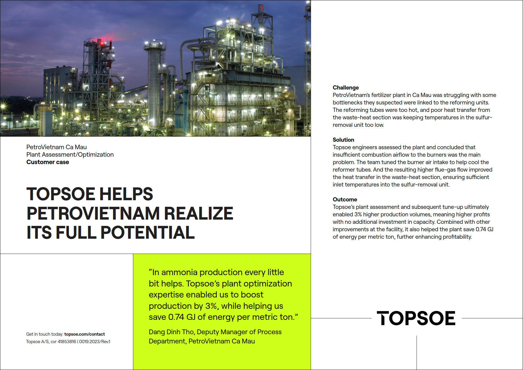 Topsoe helps PetroVietnam realize its full potential
