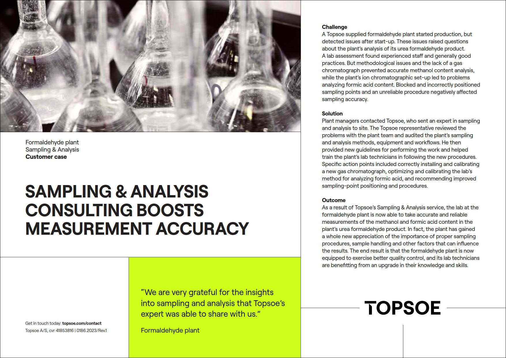 Sampling & Analysis consulting boosts measurement accuracy